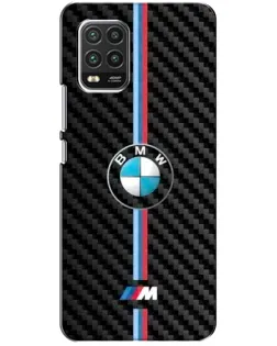 Чехол для Xiaomi Mi 10 Lite с картинкой «Эмблема BMW и карбон»