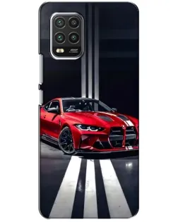 Чехол для Xiaomi Mi 10 Lite с картинкой «Красная BMW на дороге»