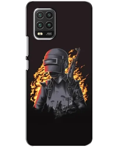 Чехол для Xiaomi Mi 10 Lite с картинкой «PUBG — огненный силуэт» Чехол для Xiaomi Mi 10 Lite с картинкой «PUBG — огненный силуэт»