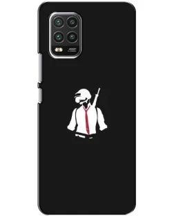 Чехол для Xiaomi Mi 10 Lite с картинкой «PUBG — силуэт воина»