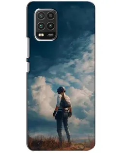 Чехол для Xiaomi Mi 10 Lite с картинкой «Герой PUBG на скале»
