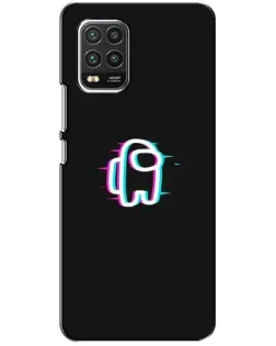 Чехол для Xiaomi Mi 10 Lite с картинкой «Among Us неон»