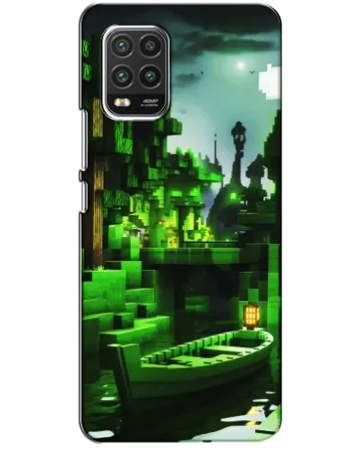 Чехол для Xiaomi Mi 10 Lite с картинкой «Minecraft лесной пейзаж»