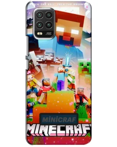 Чехол для Xiaomi Mi 10 Lite с картинкой «Minecraft герои игры»