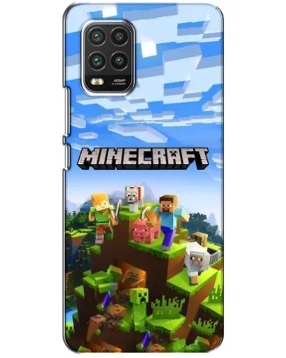 Чехол для Xiaomi Mi 10 Lite с картинкой «Minecraft классический мир»