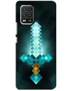 Чехол для Xiaomi Mi 10 Lite с картинкой «Алмазный меч неон»