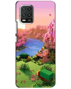 Чехол для Xiaomi Mi 10 Lite с картинкой «Розовое дерево Minecraft»