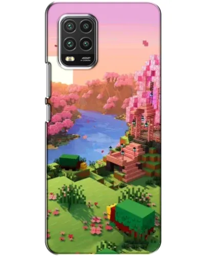 Чехол для Xiaomi Mi 10 Lite с картинкой «Розовое дерево Minecraft»