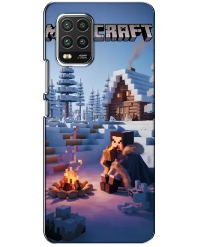 Чехол для Xiaomi Mi 10 Lite с картинкой «Зимний Minecraft»