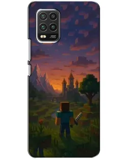 Чехол для Xiaomi Mi 10 Lite с картинкой «Стив у башни»