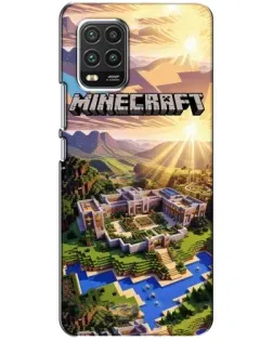 Чехол для Xiaomi Mi 10 Lite с картинкой «Minecraft панорама»