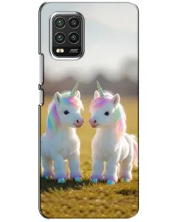 Чехол для Xiaomi Mi 10 Lite с картинкой «Пара единорогов»