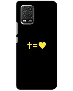 Чехол для Xiaomi Mi 10 Lite с картинкой «Сердце и Крест»