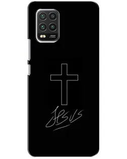 Чохол для Xiaomi Mi 10 Lite з картинкою «Графічний хрест Jesus»