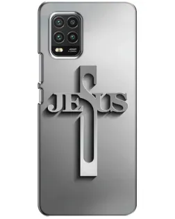 Чохол для Xiaomi Mi 10 Lite з картинкою «Металевий хрест Jesus»