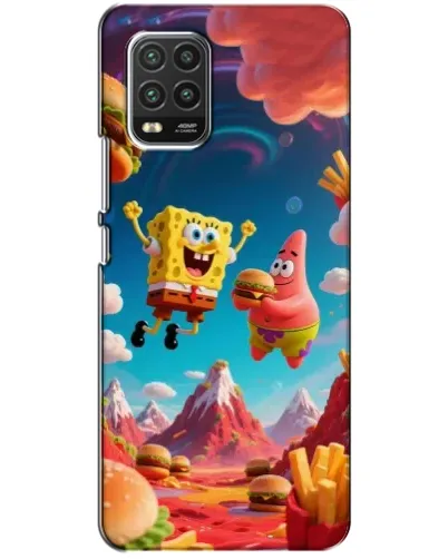 Чехол для Xiaomi Mi 10 Lite с картинкой «Космический фастфуд»