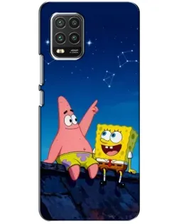 Чехол для Xiaomi Mi 10 Lite с картинкой «Губка Боб и Патрик ночью» Чехол для Xiaomi Mi 10 Lite с картинкой «Губка Боб и Патрик ночью»