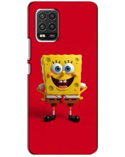 Чехол для Xiaomi Mi 10 Lite с картинкой «Спанч Боб на красном»