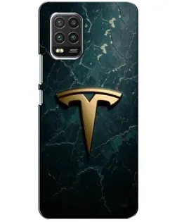 Чехол для Xiaomi Mi 10 Lite с картинкой «Мраморная Tesla Gold»