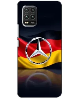 Чехол для Xiaomi Mi 10 Lite с картинкой «Mercedes — флаг Германии»