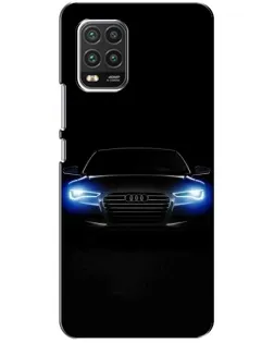 Чехол для Xiaomi Mi 10 Lite с картинкой «Audi в неоне»