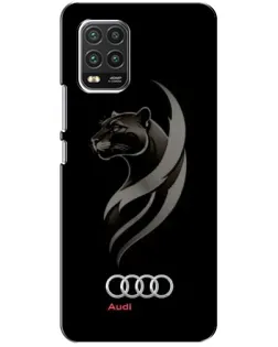 Чехол для Xiaomi Mi 10 Lite с картинкой «Графика — пантера и Audi»