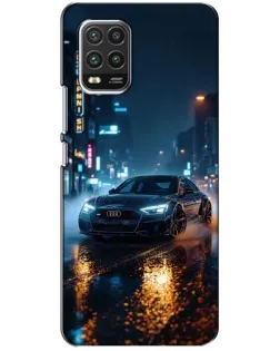 Чехол для Xiaomi Mi 10 Lite с картинкой «Ночной город и Audi»