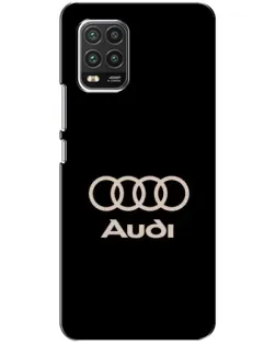 Чехол для Xiaomi Mi 10 Lite с картинкой «Audi — золотой логотип»