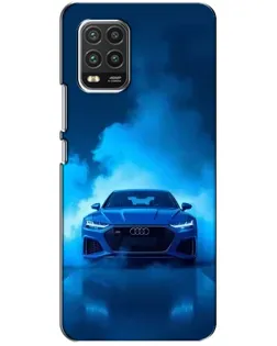 Чехол для Xiaomi Mi 10 Lite с картинкой «Audi — голубая энергия»