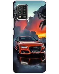 Чехол для Xiaomi Mi 10 Lite с картинкой «Audi — закат»
