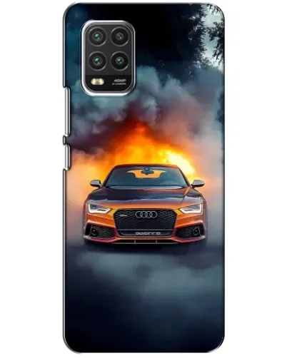 Чехол для Xiaomi Mi 10 Lite с картинкой «Audi в огненном дыму» Чехол для Xiaomi Mi 10 Lite с картинкой «Audi в огненном дыму»