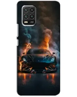 Чехол для Xiaomi Mi 10 Lite с картинкой «Lamborghini дымная эстетика»