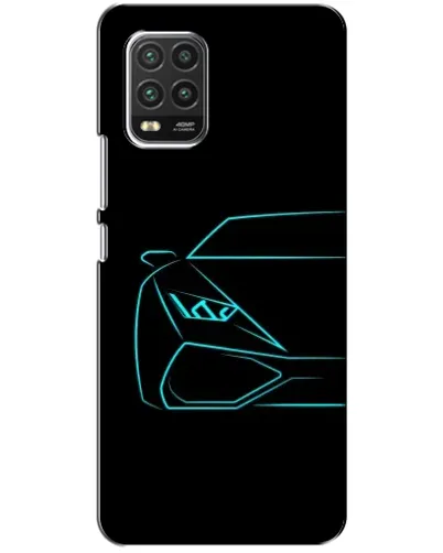 Чехол для Xiaomi Mi 10 Lite с картинкой «Голубой силуэт Lamborghini» Чехол для Xiaomi Mi 10 Lite с картинкой «Голубой силуэт Lamborghini»