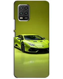 Чехол для Xiaomi Mi 10 Lite с картинкой «Салатовый Lamborghini Huracan»