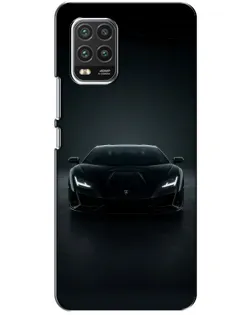 Чехол для Xiaomi Mi 10 Lite с картинкой «Черный Lamborghini Aventador»