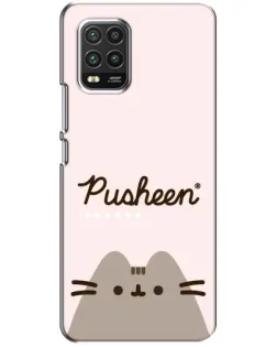 Чехол для Xiaomi Mi 10 Lite с картинкой «Pusheen логотип»