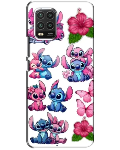 Чехол для Xiaomi Mi 10 Lite с картинкой «Стикеры Stitch и Angel»
