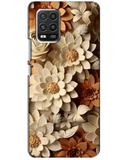 Чехол для Xiaomi Mi 10 Lite с картинкой «Бежевый флористический декор» Чехол для Xiaomi Mi 10 Lite с картинкой «Бежевый флористический декор»