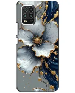Чехол для Xiaomi Mi 10 Lite с картинкой «Белый цветок и золотой флюид» Чехол для Xiaomi Mi 10 Lite с картинкой «Белый цветок и золотой флюид»