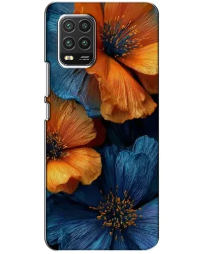 Чехол для Xiaomi Mi 10 Lite с картинкой «Яркая сине-оранжевая флора» Чехол для Xiaomi Mi 10 Lite с картинкой «Яркая сине-оранжевая флора»