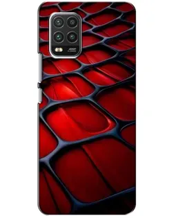 Чехол для Xiaomi Mi 10 Lite с картинкой «Красная глянцевая сетка»