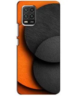 Чехол для Xiaomi Mi 10 Lite с картинкой «Геометрия оранжевых кругов»