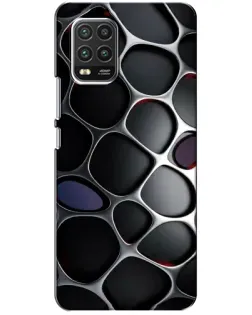 Чехол для Xiaomi Mi 10 Lite с картинкой «Объемная темная решетка»