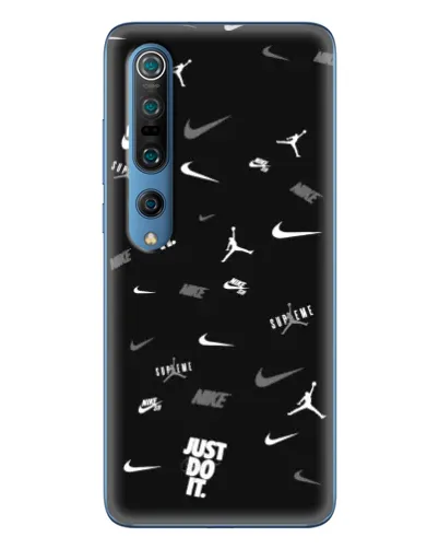 Чохол для Xiaomi Mi 10 Pro з картинкою «Nike Black Pattern»