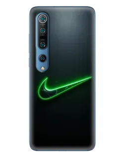 Чохол для Xiaomi Mi 10 Pro з картинкою «Неоновий контур Nike»