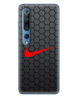 Чехол для Xiaomi Mi 10 Pro с картинкой «Nike — карбоновая сетка»