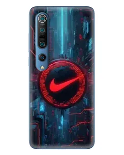 Чехол для Xiaomi Mi 10 Pro с картинкой «Техногенный стиль Nike»