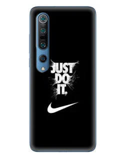Чехол для Xiaomi Mi 10 Pro с картинкой «Текстовый принт Nike»