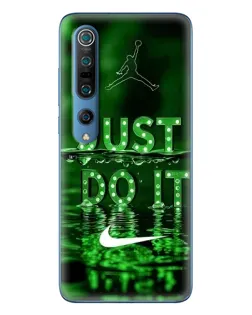 Чехол для Xiaomi Mi 10 Pro с картинкой «Зеленый неоновый Nike»