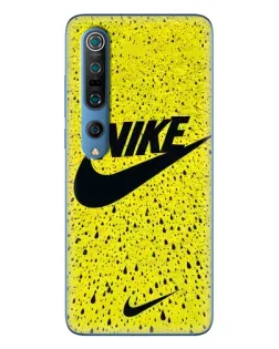 Чехол для Xiaomi Mi 10 Pro с картинкой «Желтый текстурный Nike»